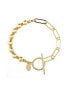 ფოტო #1 პროდუქტის Half Bead & Half Paperclip Chain Toggle Bracelet