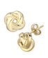 Фото #1 товара Серьги Macy's love Knot Stud 14k Gold