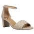 Фото #2 товара VANELi Mayann Quilted Block Heels Womens Beige Dress Sandals 305218