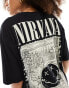 Фото #4 товара ASOS DESIGN unisex oversized graphic tee in black with Nirvana prints