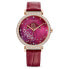 Swarovski Damen Armbanduhr Passage Moon Phase Uhr Schweizer Produktion, Mond, Lederarmband, Rot, Roségoldfarbenes Finish 5613323