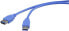 Фото #1 товара Renkforce RF-4262124 - 1 m - USB A - USB A - USB 3.2 Gen 1 (3.1 Gen 1) - 5000 Mbit/s - Blue