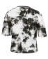 Women's Black and White Boston Celtics Hardwood Classics Tie-Dye Cropped T-shirt