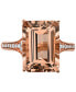 ფოტო #5 პროდუქტის EFFY® Morganite (7-1/3 ct. t.w.) & Diamond (1/8 ct. t.w.) Ring in 14k Rose Gold