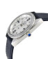 ფოტო #2 პროდუქტის Women's Palermo Swiss Quartz Blue Leather Watch 35mm