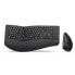 Фото #1 товара Perixx PERIDUO-605 DE Tastatur- und Maus-Set kabellos ergonomisch schwarz - Keyboard - 2,000 dpi