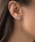ფოტო #2 პროდუქტის Lab-Created Blue Opal Turtle Stud Earrings (1/2 ct. t.w.) in Sterling Silver