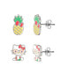 ფოტო #1 პროდუქტის Sanrio Silver Plated Pineapple Earring Set