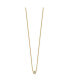 Yellow IP-plated Glass Pendant Cable Chain Necklace