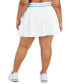 Фото #2 товара Plus Size Active Striped High-Waist Pleated Skort, Created for Macy's
