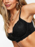 Фото #4 товара Pour Moi Fuller Bust Flora lace longline bra in black