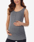 Women's Softwear with Stretch Maternity Henley Tank Top