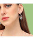 Фото #3 товара Women's White Stone Drop Earrings