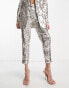 Фото #1 товара ASOS DESIGN sequin cigarette suit trousers in silver