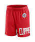 ფოტო #3 პროდუქტის Men's Red LA Clippers Free Throw Mesh Shorts