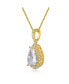 Фото #2 товара Sterling Silver with Clear Cubic Zirconia in Pear Shaped Pendant