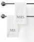 Mr. & Mrs. Embroidered Cotton Hand Towel, 16" x 30"