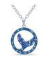Фото #1 товара Giani Bernini crystal Dotted Whale Tail Circle Pendant Sterling Silver Necklace
