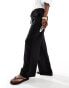 JDY wide leg linen trouser in black