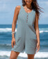 Women's Waffle Knit Button Romper