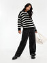 Фото #3 товара Stradivarius soft touch jumper in stripe