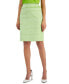 Фото #1 товара Women's Tweed Fringe-Trim Pencil Skirt