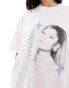 Фото #4 товара ASOS DESIGN unisex oversized license t-shirt with Ariana Grande Positions print in white