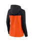 Women's Black, Orange San Francisco Giants Take The Field Colorblocked Hoodie Full-Zip Jacket