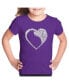 ფოტო #1 პროდუქტის Child Dog Heart - Girl's Word Art T-Shirt