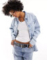 Фото #1 товара Noisy May oversize denim shaket in light blue wash