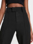 Kaiia high waisted seam detail wide leg trousers in black