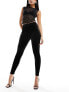 Фото #7 товара AllSaints Cora high rise velvet leggings in black