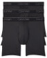 ფოტო #1 პროდუქტის Men's 3-Pack Microfiber Stretch Boxer Briefs Underwear