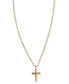 Фото #1 товара Kendra Scott 14k Gold-Plated Cross Pendant Necklace, 16" + 3" extender