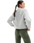 Urban Threads oversized sporty sweater in grey marl