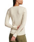 Фото #2 товара Women's Ribbed Henley Top