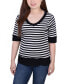 ფოტო #1 პროდუქტის Petite Elbow Sleeve T-shirt