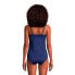 Фото #5 товара Women's D-Cup Square Neck Underwire Tankini Swimsuit Top Adjustable Straps