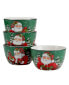 Фото #1 товара Christmas Lodge Santa 4 Piece Ice Cream Bowl Set