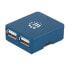 Фото #6 товара Manhattan USB-A 4-Port Micro Hub - 4x USB-A Ports - Blue - 480 Mbps (USB 2.0) - Bus Power - Equivalent to Startech ST4200MINI2 - Hi-Speed USB - Three Year Warranty - Blister - USB 3.2 Gen 1 (3.1 Gen 1) Type-A - USB 3.2 Gen 1 (3.1 Gen 1) Type-A - 480 Mbit/s - Black