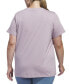 ფოტო #2 პროდუქტის Plus Size Cotton Animal-Print Logo Short-Sleeve T-Shirt