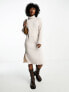 Фото #7 товара Noisy May high neck midi jumper dress in white