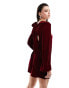 Фото #2 товара Nobody's Child velvet mini dress with fluted sleeves