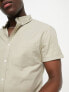 Фото #4 товара ASOS DESIGN slim fit oxford shirt in stone