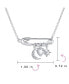 Support Symbol CZ Accent Moon Heart Star Charms Sideways Celestial Safety Pin Necklace Pendant For Women Teen .925 Sterling Silver