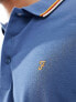 Farah cotton tipped polo top in blue