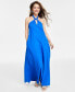 ფოტო #1 პროდუქტის Women's Linen Halter-Neck Maxi Dress, Created for Macy's
