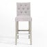 Фото #1 товара 29" Upholstered Linen Fabric Tufted Bar Stool Chair