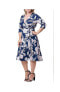 ფოტო #4 პროდუქტის Plus Size Signature Print Wrap Dress