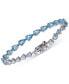 ფოტო #1 პროდუქტის Multi-Gemstone Pear Tennis Bracelet (11-1/4 ct. t.w.) in Sterling Silver (Also in Citrine, Amethyst, & Blue Topaz)